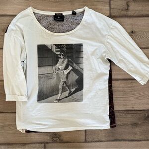 MAISON scotch graphic top size 2 (medium)